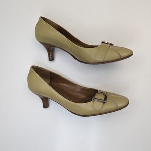 Salvatore Ferragamo Sand Leather Pumps